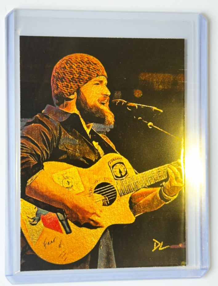 Zac Brown Gold Plated Artist Signed “Country Icon” Trading Card 1/1