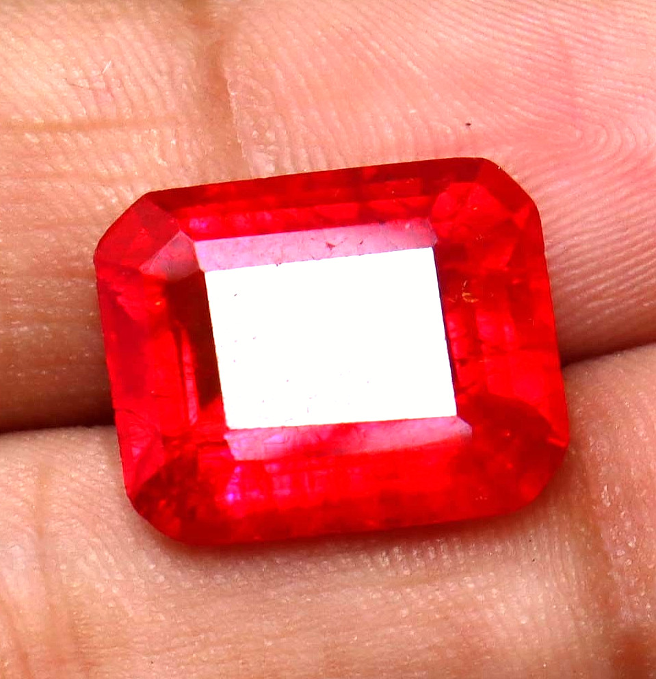 Natural Red Beryl Bixbite From Utah Certified Emerald Cut Loose Gemstone 12 Ct Natural Red Beryl Bixbite From Utah Certified Emerald Cut Loose Gemstone 12 Ct