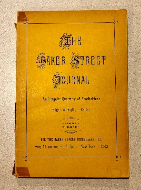 Baker Street Journal Vol 4 No 1 (1949) Old Series: Sherlock Holmes BSI Abramson