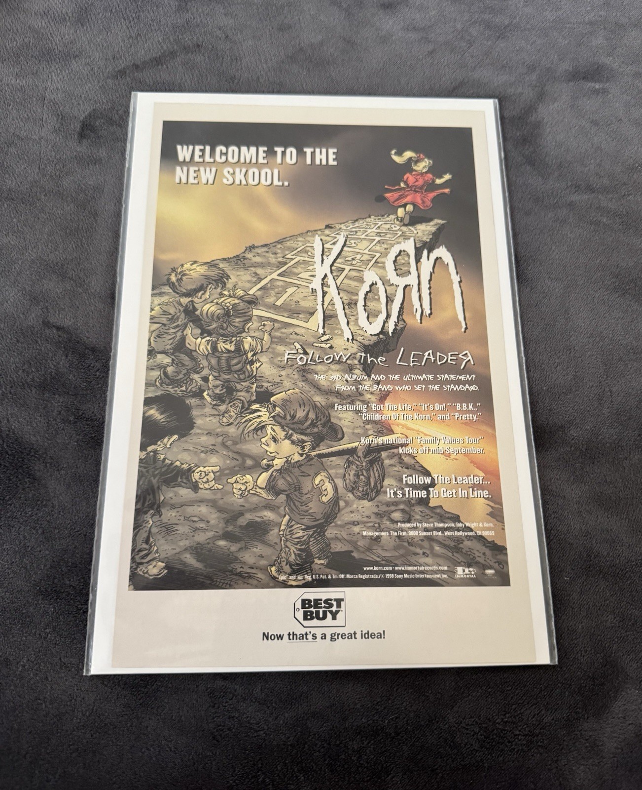 1998 KORN Follow The Leader Vintage Print Ad/Poster CD/LP Promo Art Nu Metal 90s 1998 KORN Follow The Leader Vintage Print Ad/Poster CD/LP Promo Art Nu Metal 90s