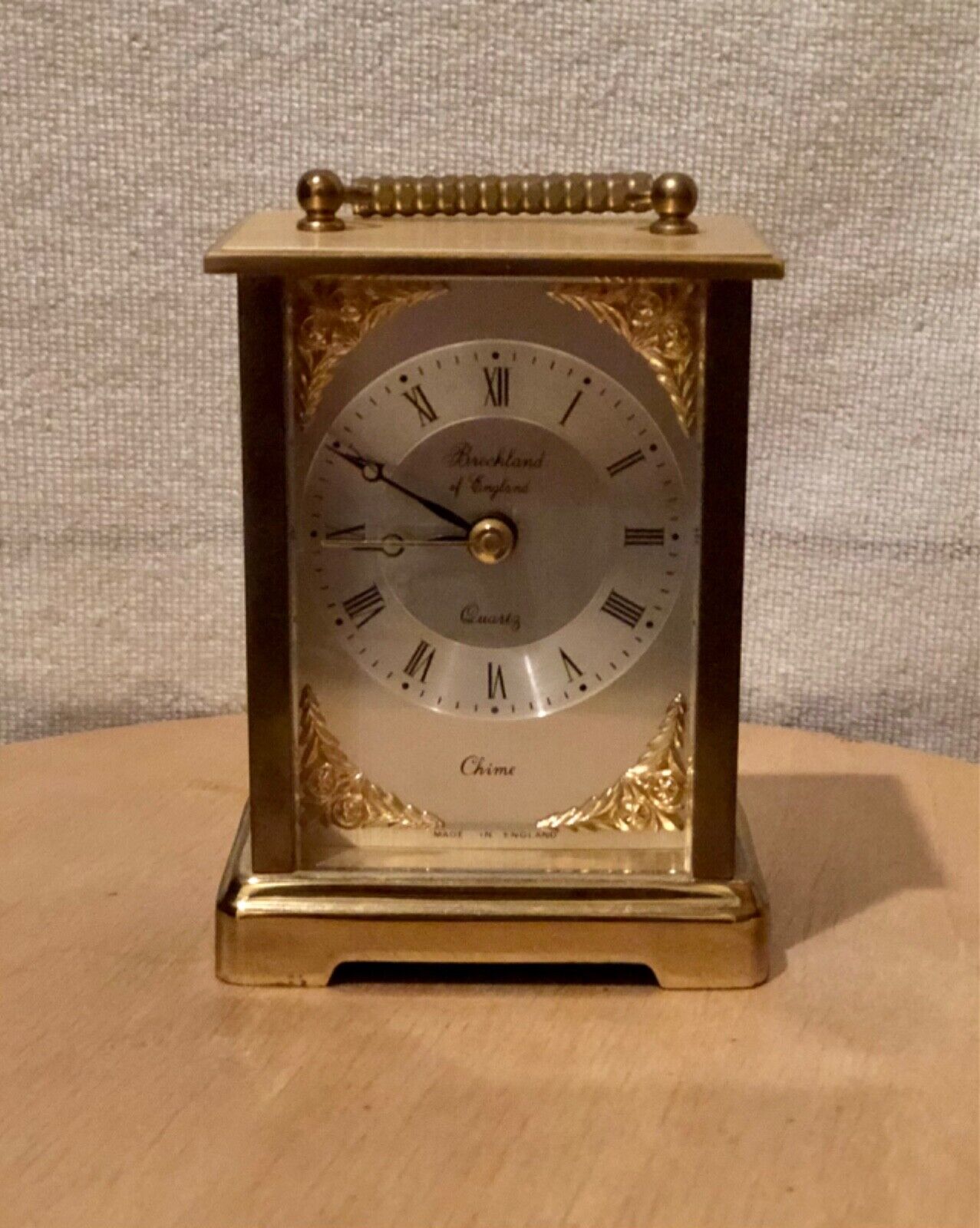 Breckland England Brass Musical Quartz Carriage Clock