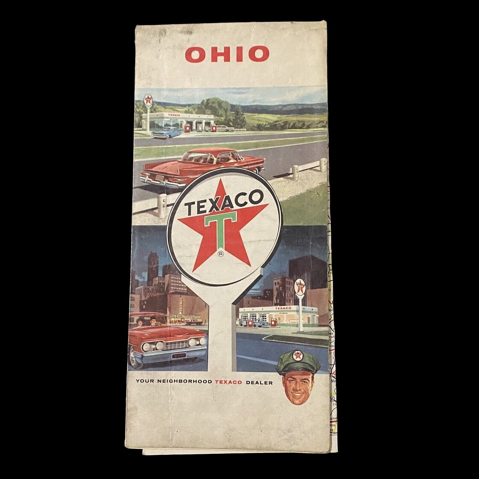 Vintage Texaco Ohio Travel Map Vintage Texaco Ohio Travel Map