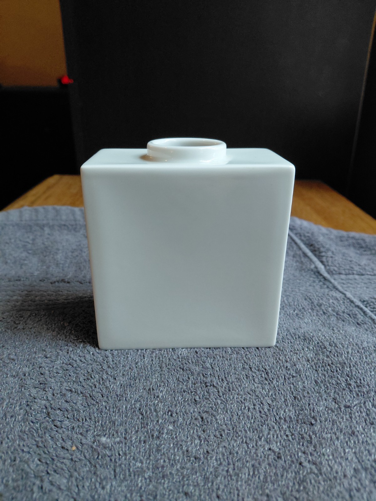 Vintage KPM Berlin "Cadre" 1 White Porcelain Vase Designed By Trude Petri