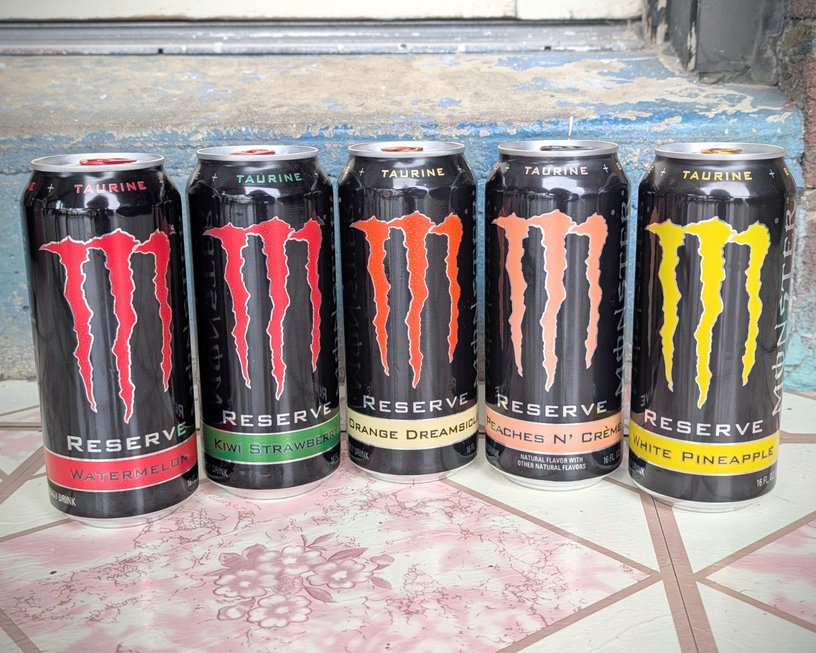 RARE Set of ALL 5 MONSTER ENERGY DRINK RESERVE FLAVORS FULL SEALED 16oz Cans RARE Set of ALL 5 MONSTER ENERGY DRINK RESERVE FLAVORS FULL SEALED 16oz Cans