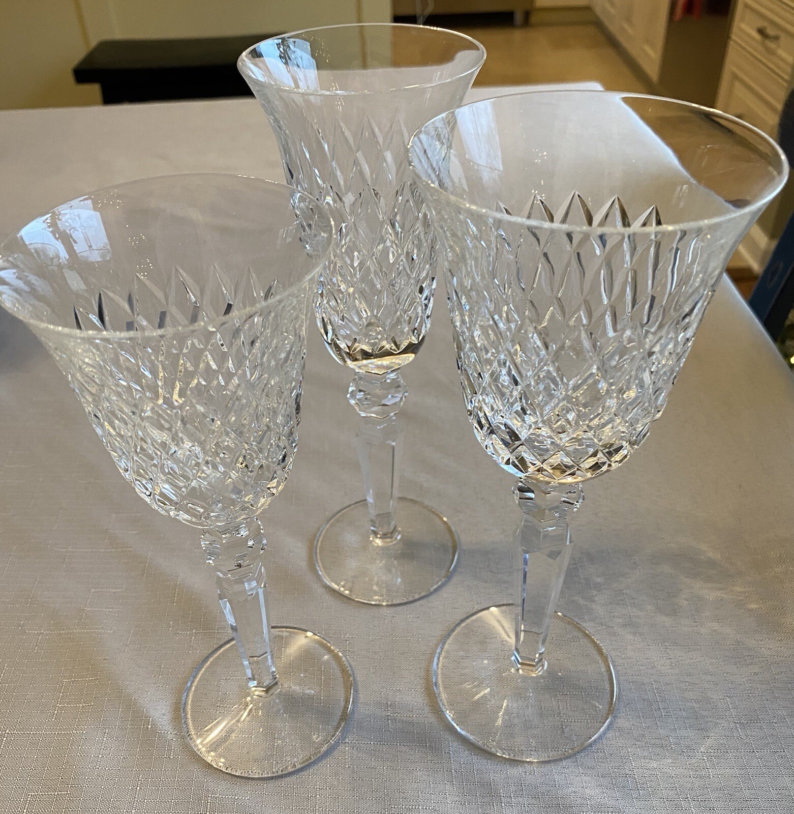 Waterford Crosshaven Crystal Wine, Water And Champagne Set Waterford Crosshaven Crystal Wine, Water And Champagne Set