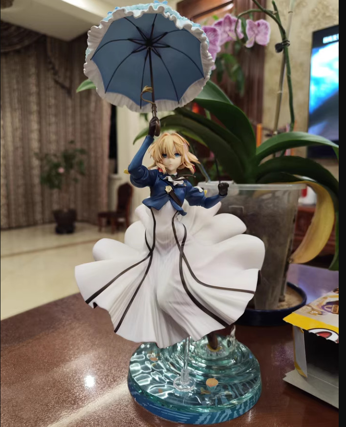 Official Violet Evergarden 1/7 Scale Figure Umbrella Ver Model Collectible 35 cm
