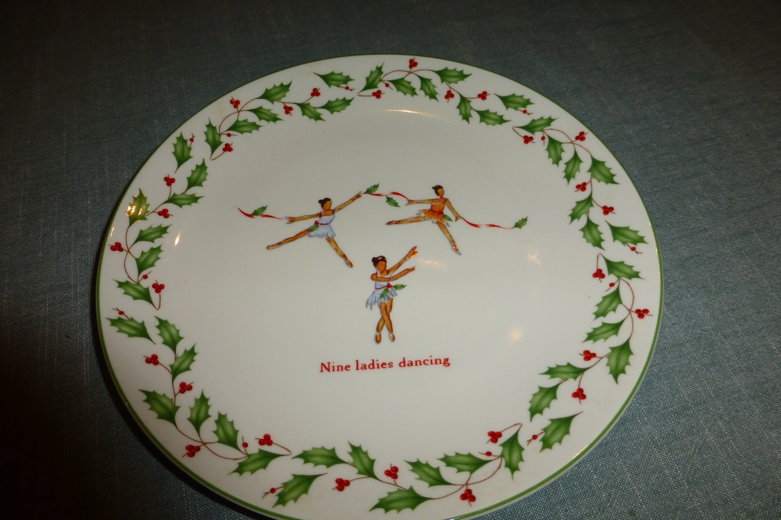 Vintage Lenox Dimension Collection Nine Ladies Dancing Plate 9" - NWT