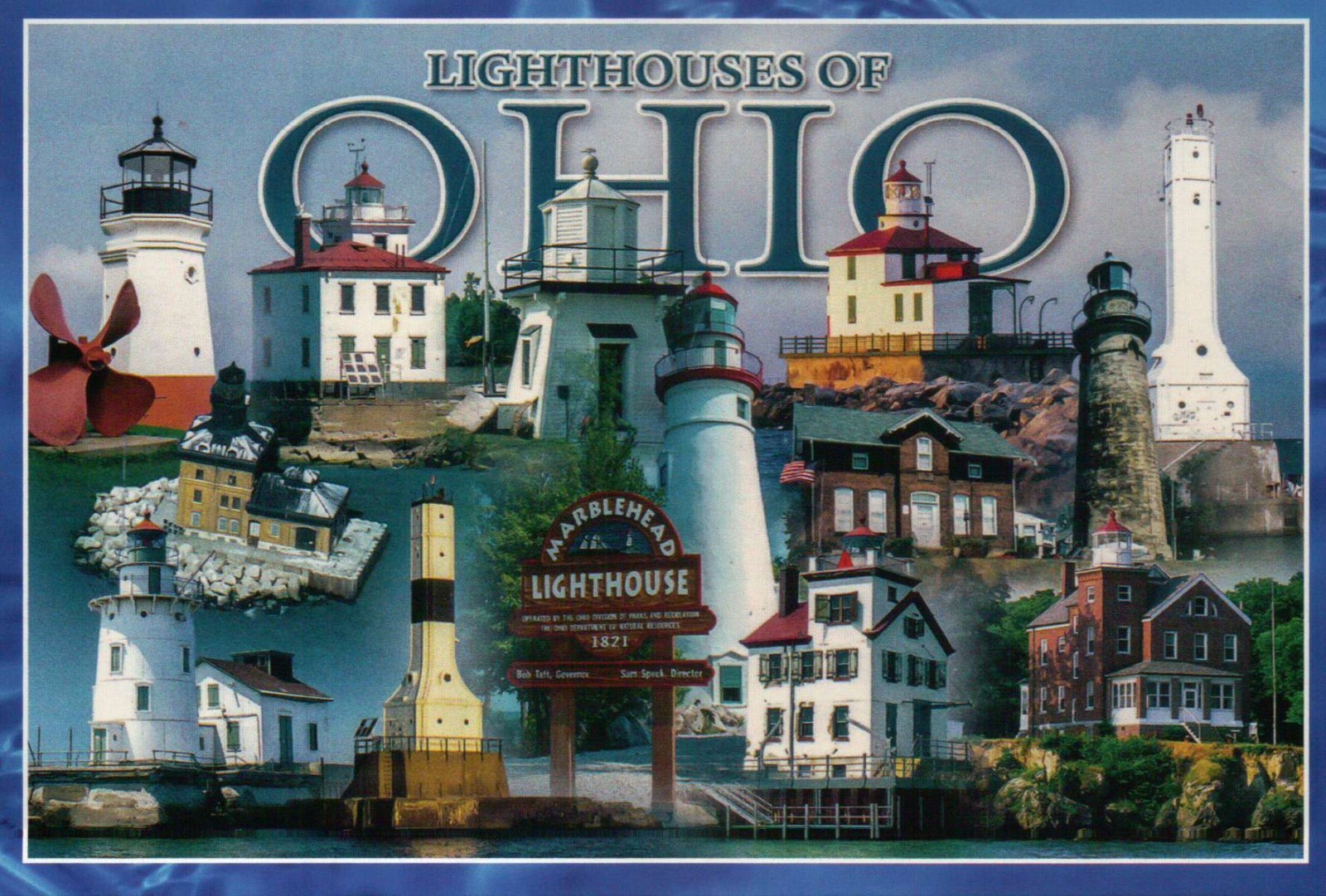 Lighthouses of Ohio, Toledo Huron Harbor Cleveland Marblehead OH etc. - Postcard Lighthouses of Ohio, Toledo Huron Harbor Cleveland Marblehead OH etc. - Postcard