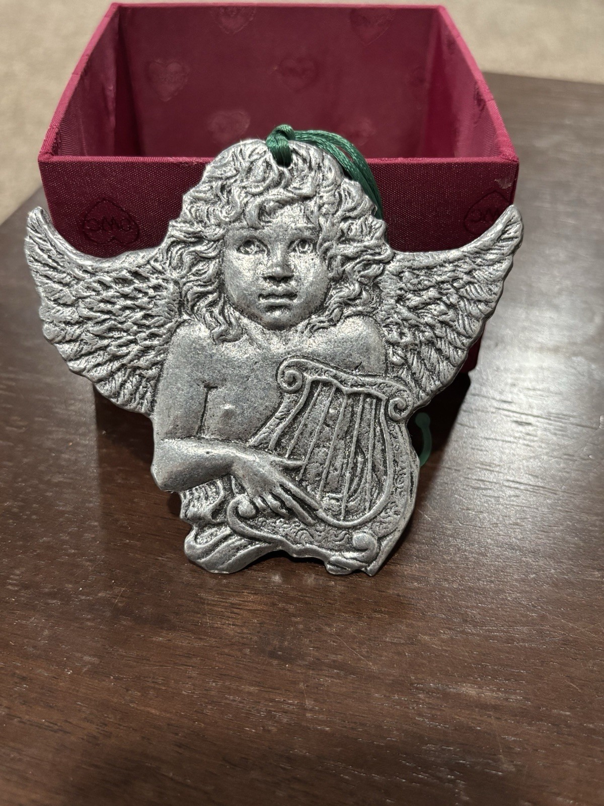 Vintage 1994 Carson Statesmetal pewter angel ornament