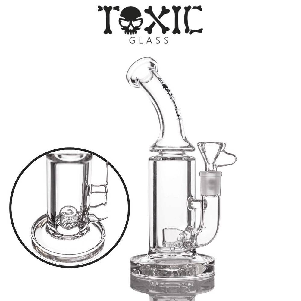 9" Toxic Clear Hefty Rig Premium Glass Tx122