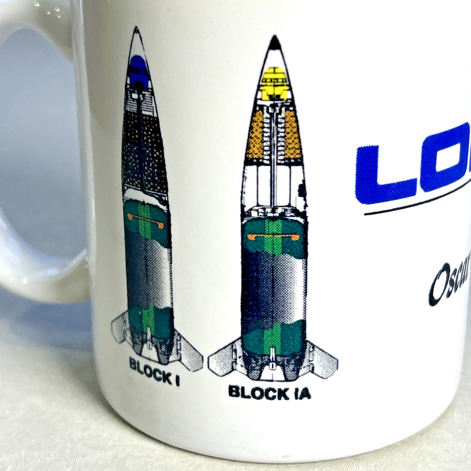 Vintage Loral Vought ATACMS Missile Defense Contractor Mug Rocket Cutaway 90s Vintage Loral Vought ATACMS Missile Defense Contractor Mug Rocket Cutaway 90s