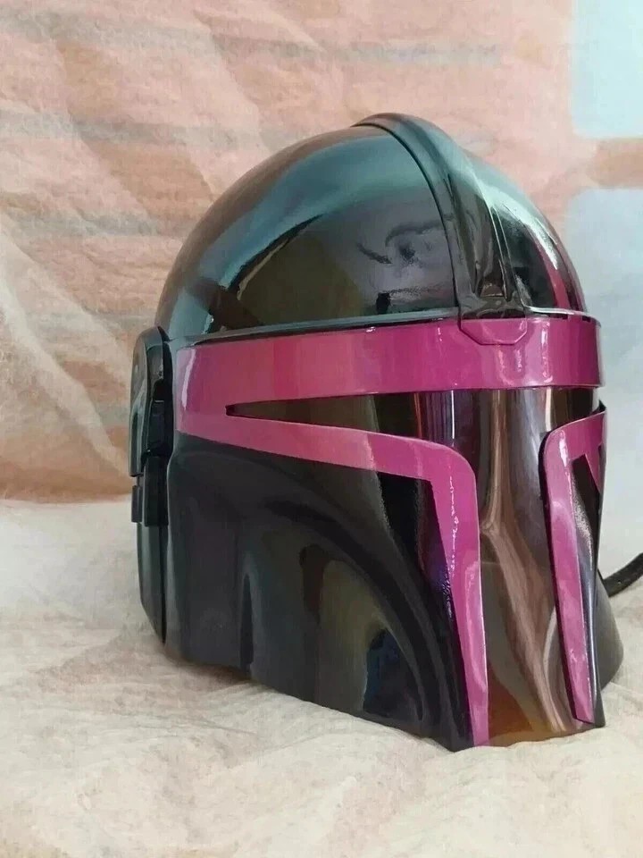 Mandalorian Pink Steel Helmet Star War Boba Fett Helmet Cosplay item for Gift Mandalorian Pink Steel Helmet Star War Boba Fett Helmet Cosplay item for Gift