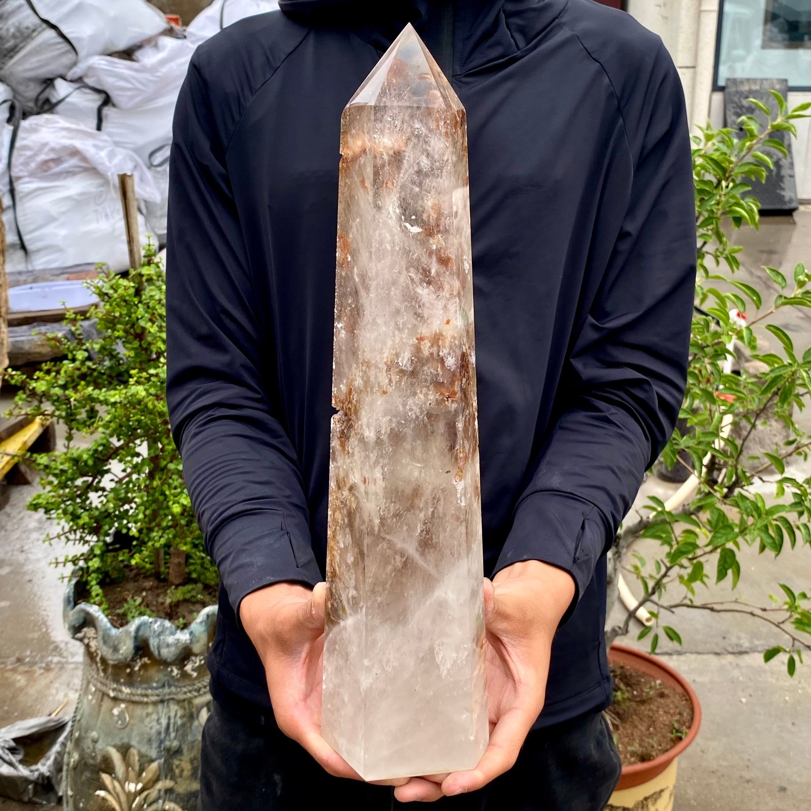 7.47LB Large Natural Clear White Crystal Obelisk Transparent Quartz Energy 7.47LB Large Natural Clear White Crystal Obelisk Transparent Quartz Energy