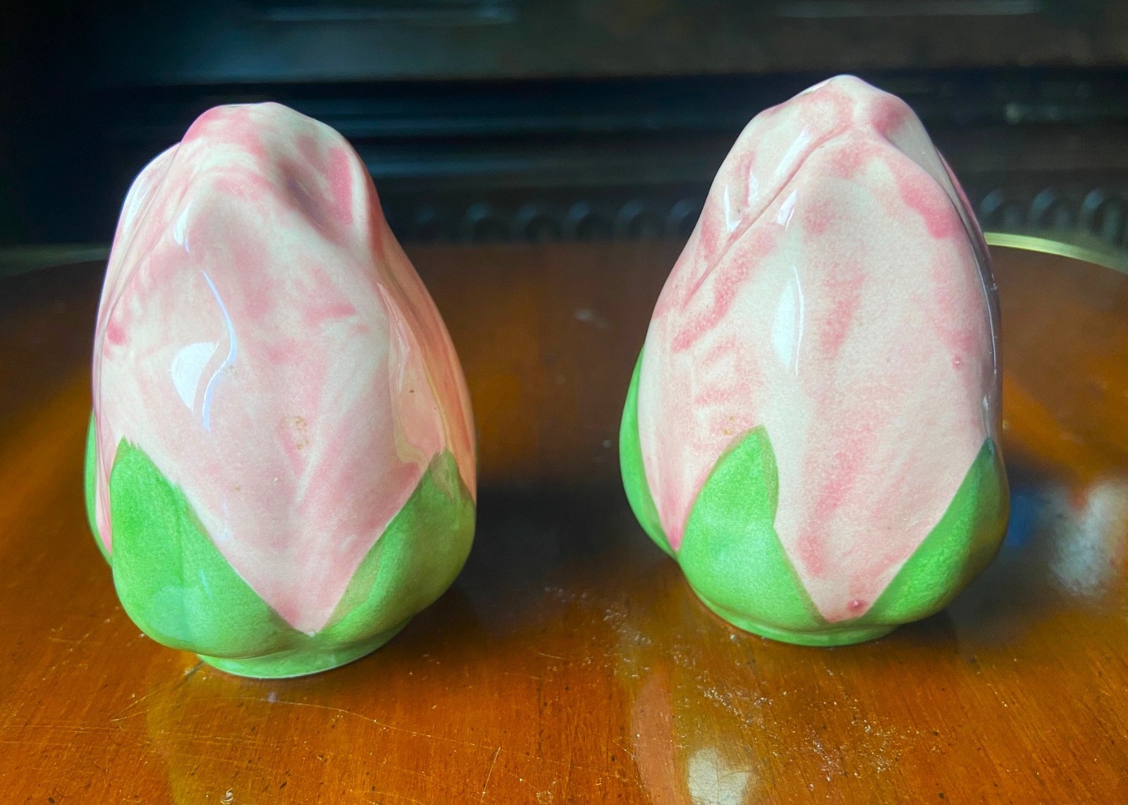 VTG Franciscan Pink Desert Rose Bud Salt and Pepper Shakers 2.5" 