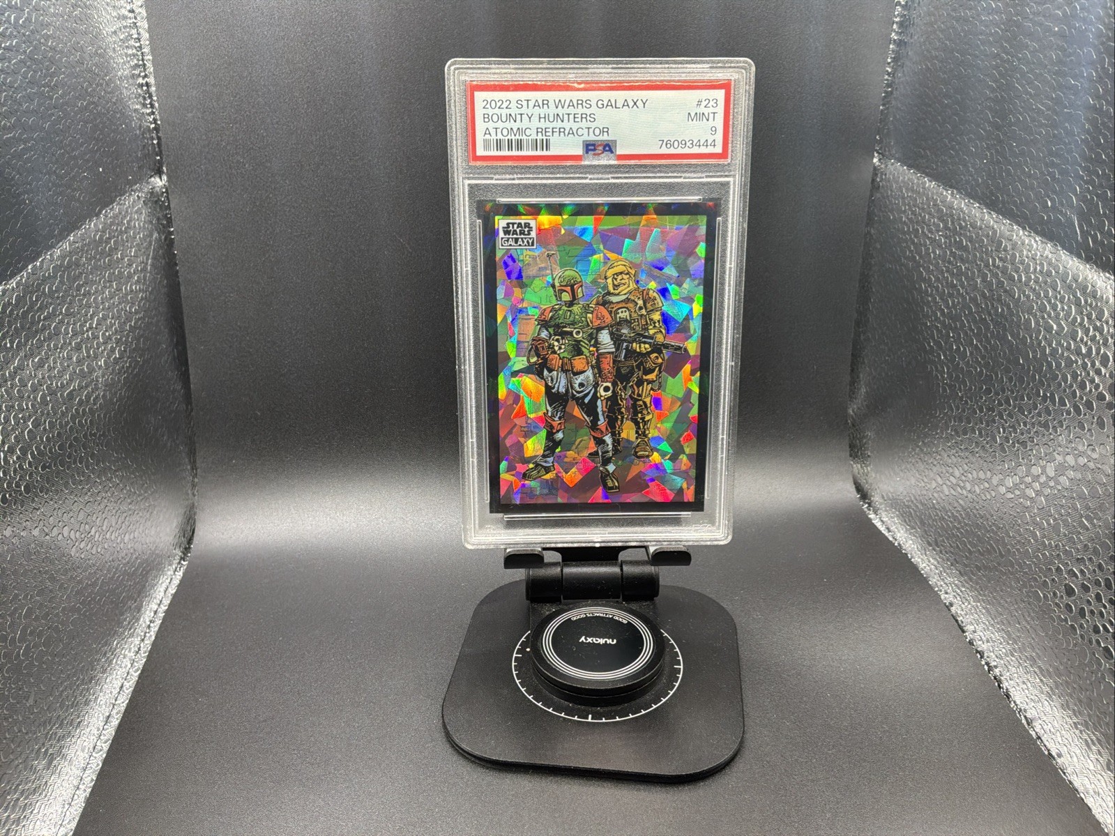 2022 Topps Chrome Star Wars Galaxy Bounty Hunters #23 Atomic 131/150 PSA 9 2022 Topps Chrome Star Wars Galaxy Bounty Hunters #23 Atomic 131/150 PSA 9