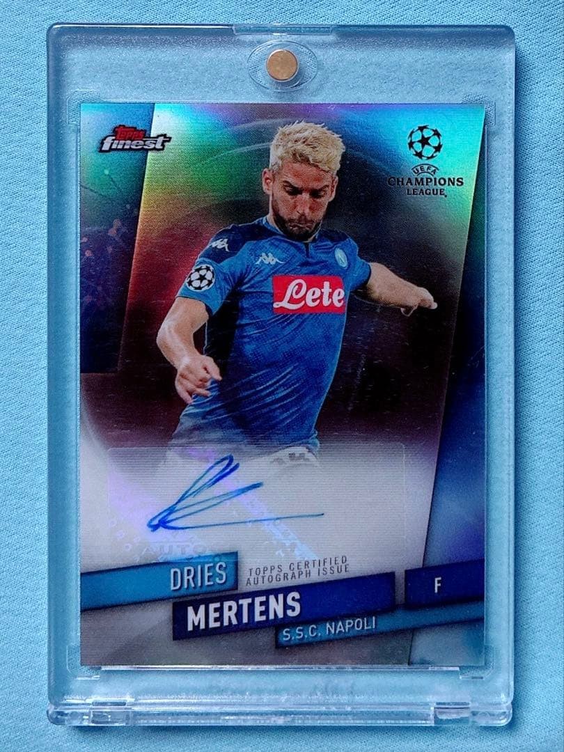 2019-20 Topps Finest Dries Mertens Auto UEFA Champions League Soccer Card 2019-20 Topps Finest Dries Mertens Auto UEFA Champions League Soccer Card