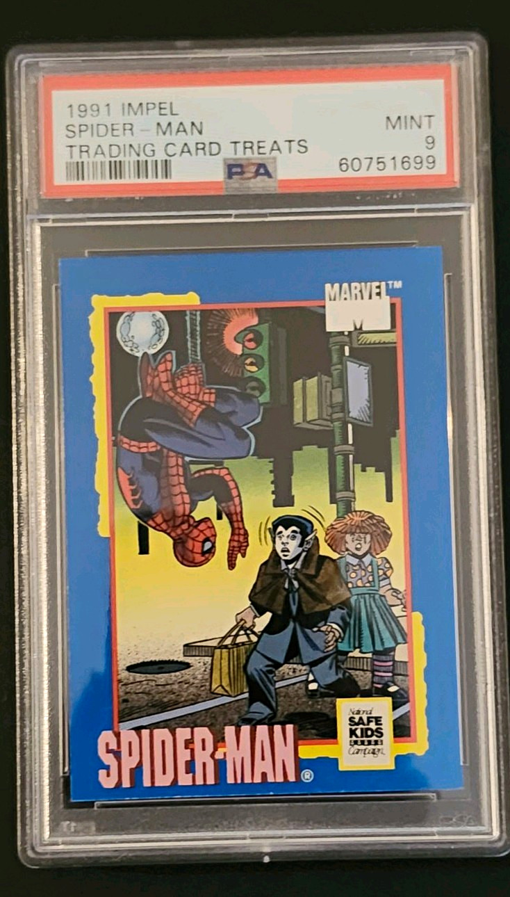Impel 1991 Spider-Man Trading Card Treats #9 PSA 9, PSA Cert 60751699 Impel 1991 Spider-Man Trading Card Treats #9 PSA 9, PSA Cert 60751699