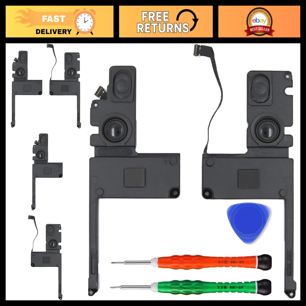 MMOBIEL Speaker Set Left and Right Replacement Compatible with MacBook Pro 15 in MMOBIEL Speaker Set Left and Right Replacement Compatible with MacBook Pro 15 in