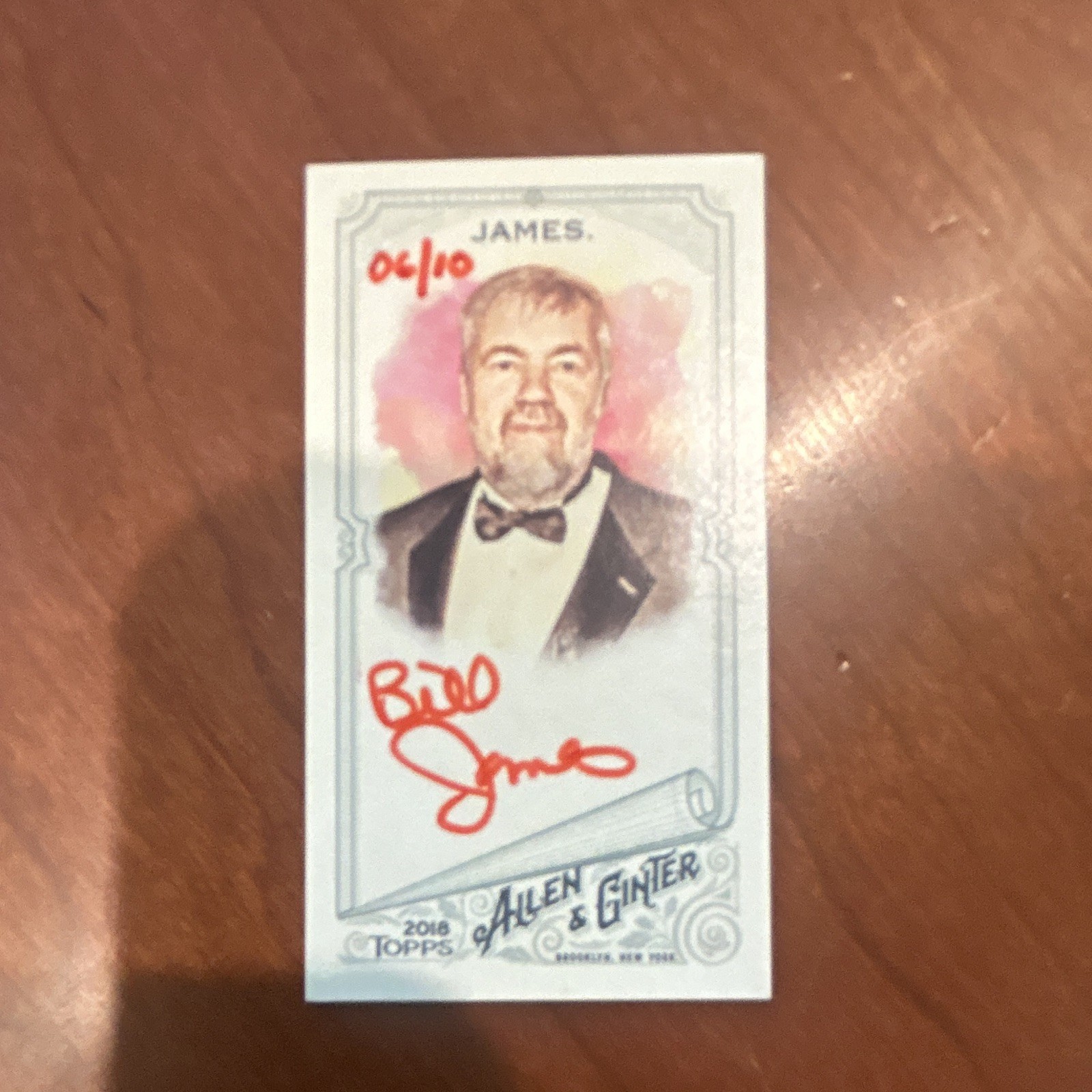 Topps 2018 Allen & Ginter World's Champions MA-BJ Bill James Auto #6/10 Topps 2018 Allen & Ginter World's Champions MA-BJ Bill James Auto #6/10