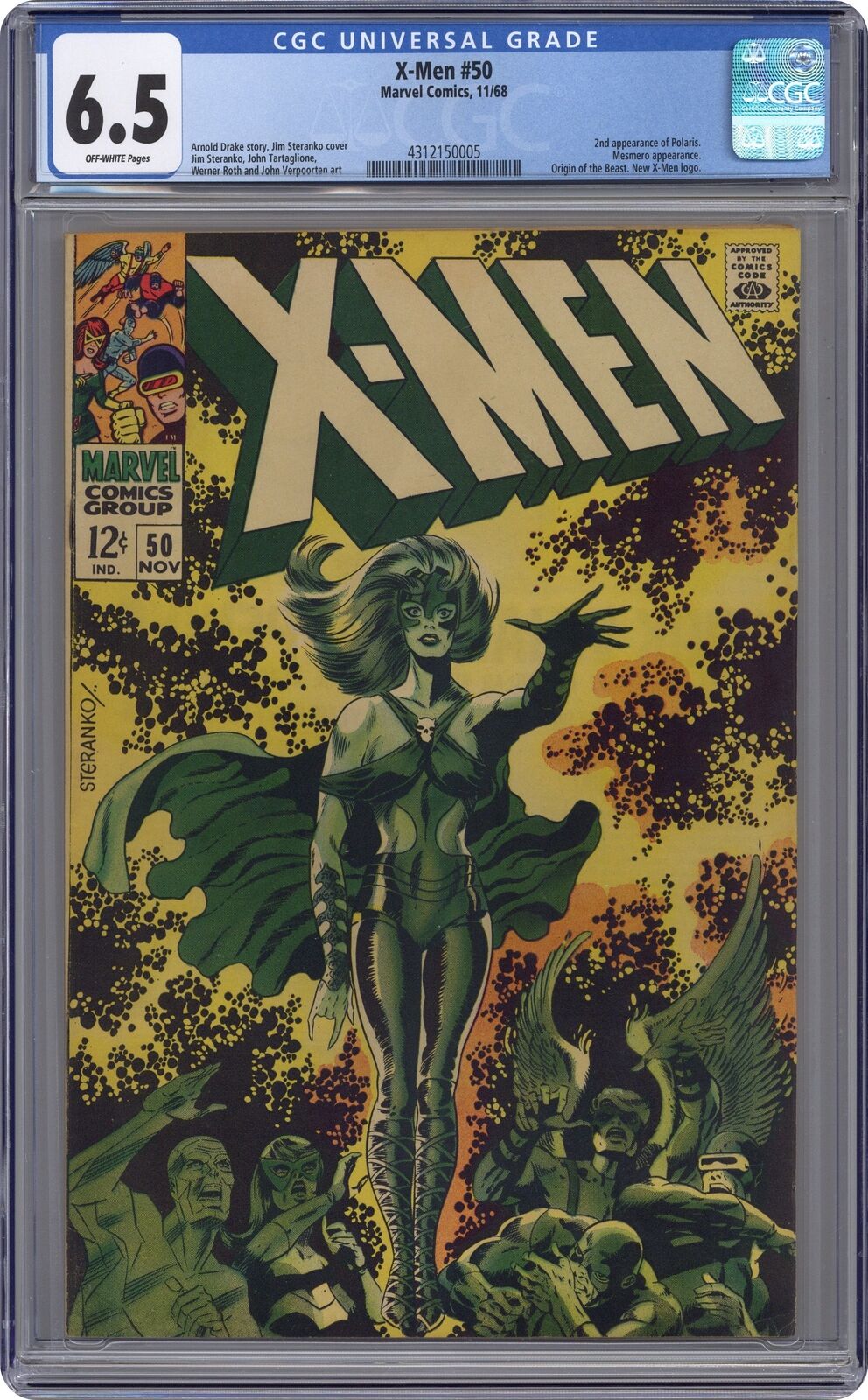 Uncanny X-Men #50 CGC 6.5 1968 4312150005