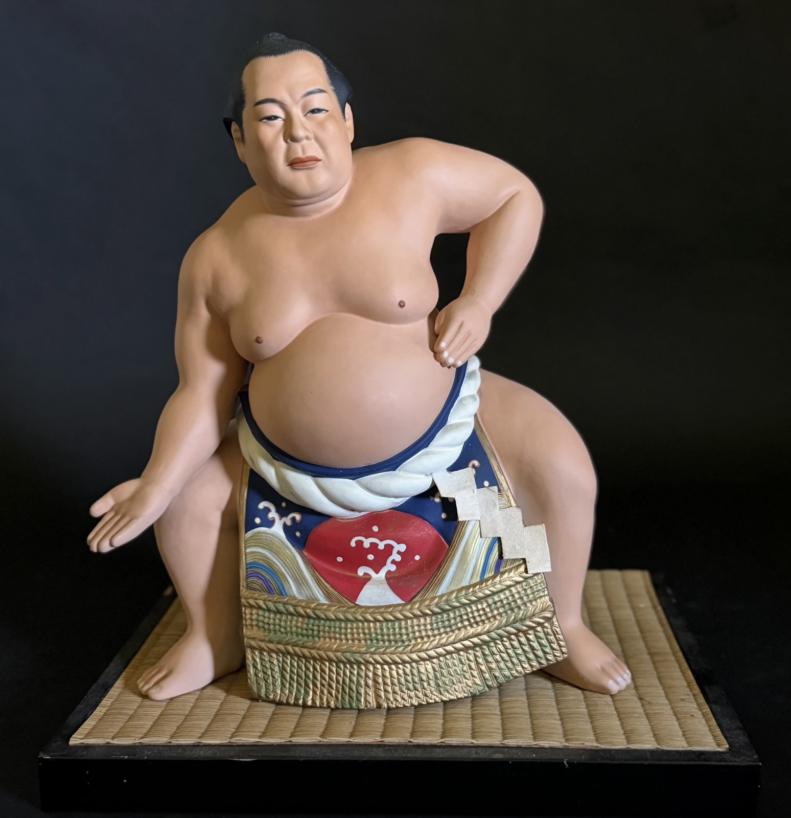 Vintage Sato Hakata Doll Japan SUMO Wrestler Doll Figurine 11”