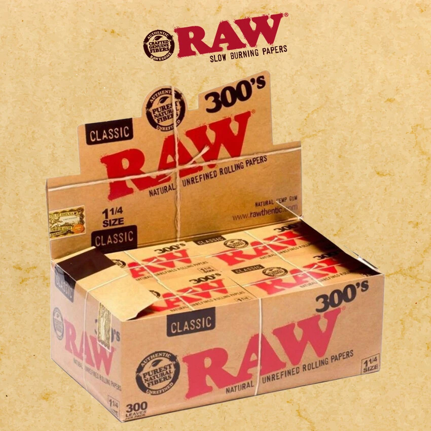 😎 FULL BOX 40 X RAW CLASSIC ROLLING PAPER 1 1/4 SIZE✨ 300 PER X 40 BOOKLETS ✨ 😎 FULL BOX 40 X RAW CLASSIC ROLLING PAPER 1 1/4 SIZE✨ 300 PER X 40 BOOKLETS ✨