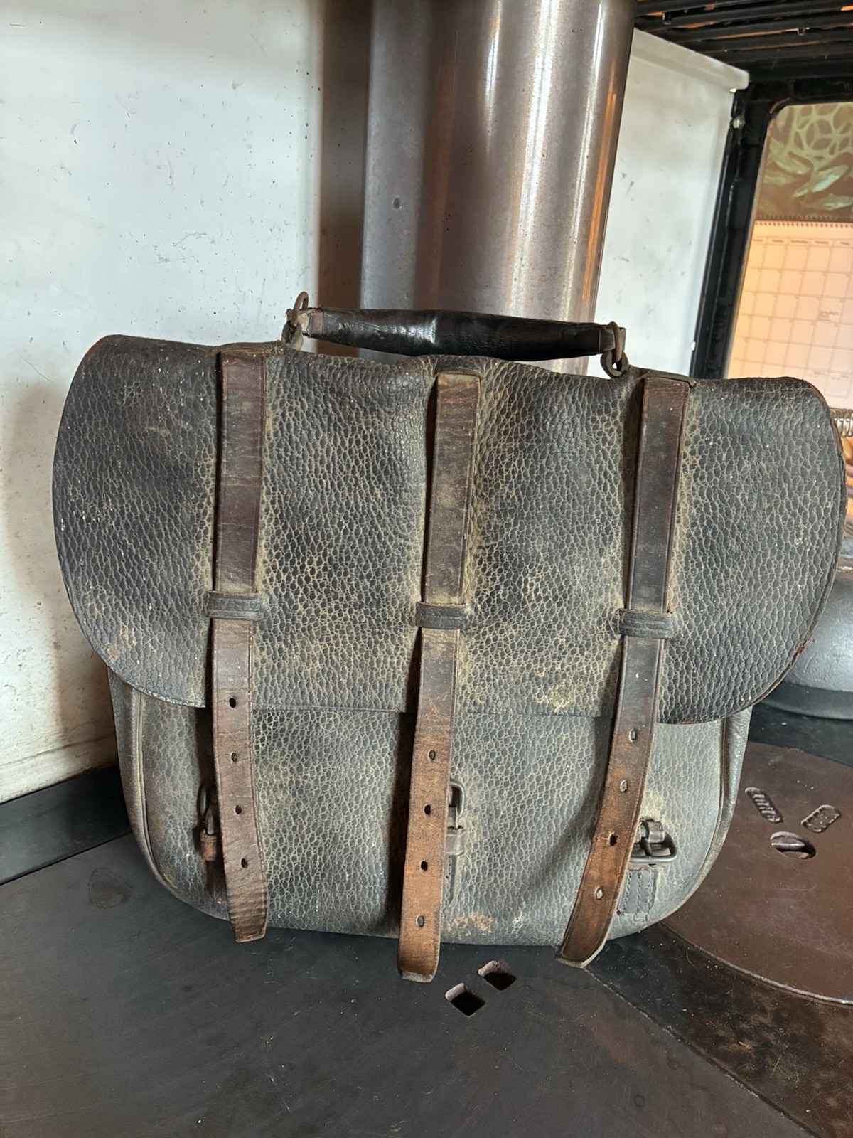 Antique US Cavalry Leather Saddle Bag WWI Indian Wars Era Military Satchel Antique US Cavalry Leather Saddle Bag WWI Indian Wars Era Military Satchel