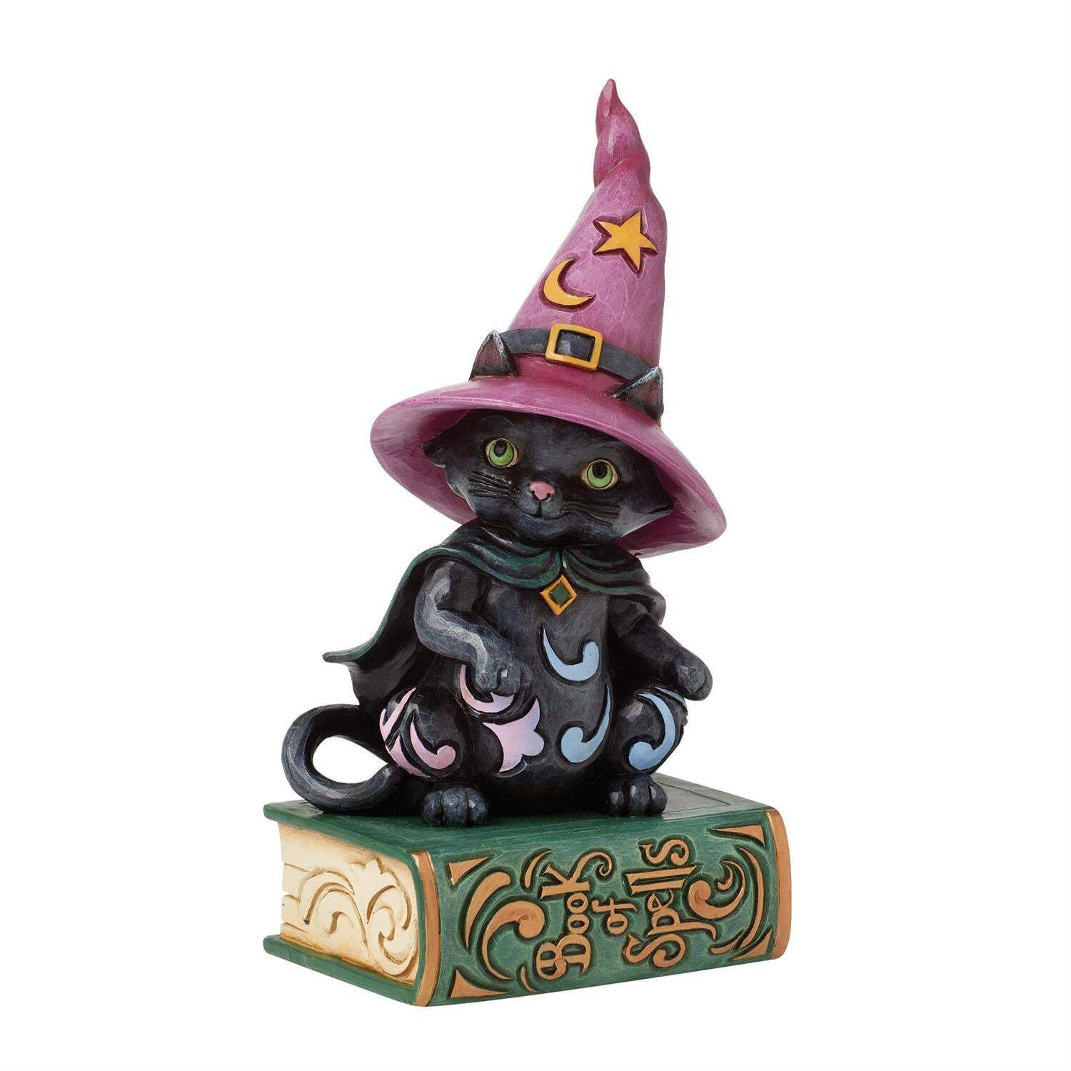 Jim Shore Too Cute to Spook - Black Cat Sitting on Book Pint 6016645 New for 202 Jim Shore Too Cute to Spook - Black Cat Sitting on Book Pint 6016645 New for 202