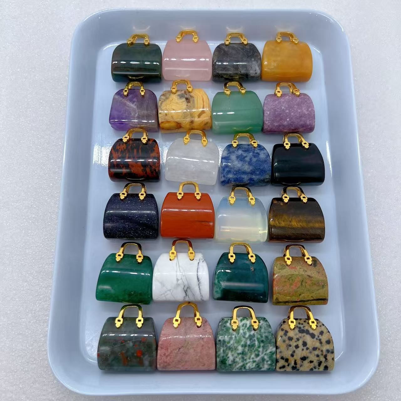 5pc Natural Mixed Quartz carved Small bag crystal reiki healing gift random 5pc Natural Mixed Quartz carved Small bag crystal reiki healing gift random