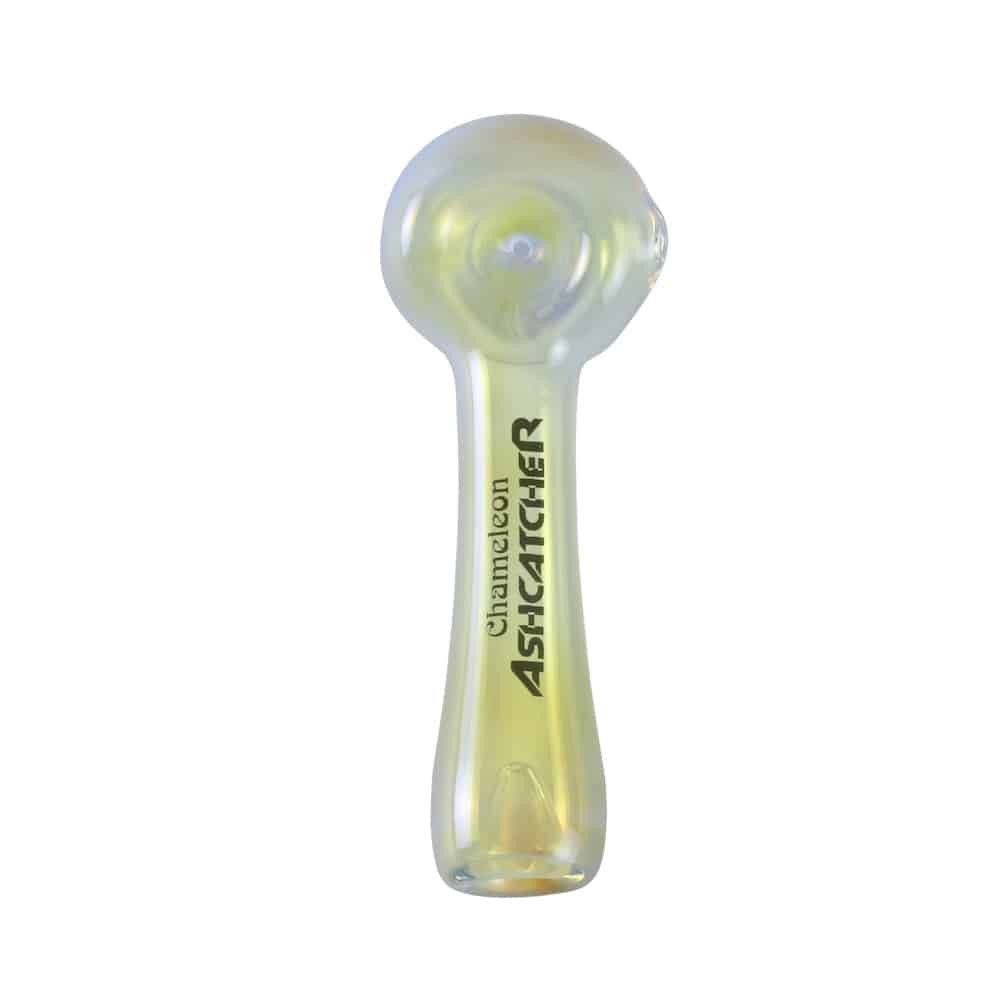 Chameleon Glass Ashcatcher Spoon Silver Fume Color Change Chameleon Glass Ashcatcher Spoon Silver Fume Color Change