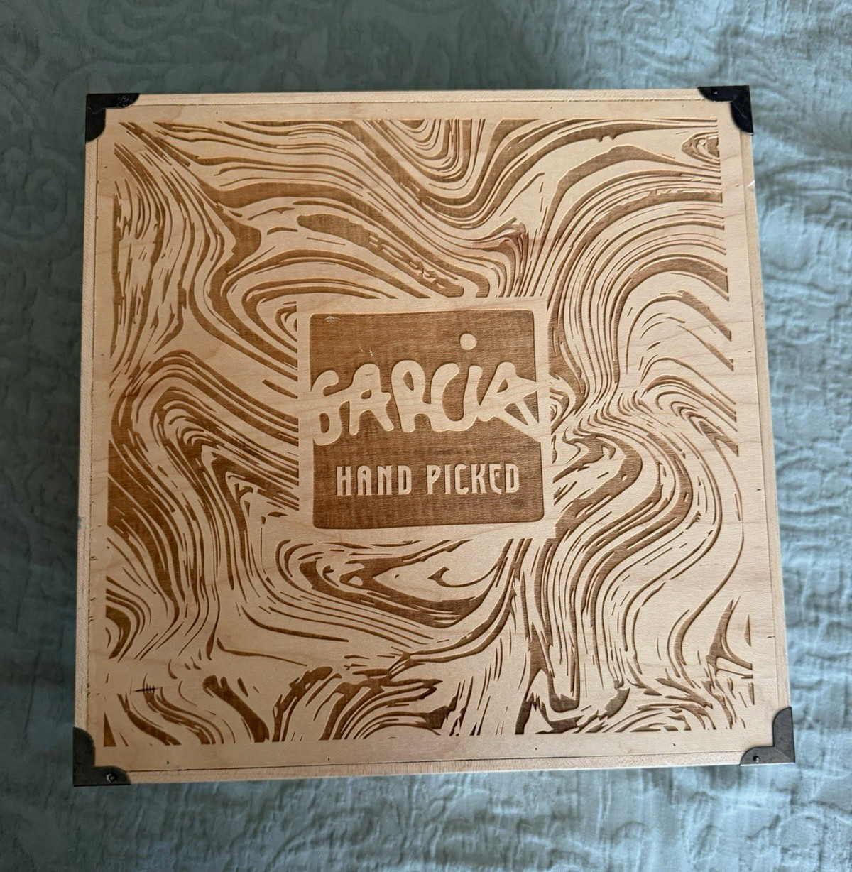 Grateful Dead / Garcia Wooden Hinged Storage Box w/ Compartments, Grateful Dead / Garcia Wooden Hinged Storage Box w/ Compartments,