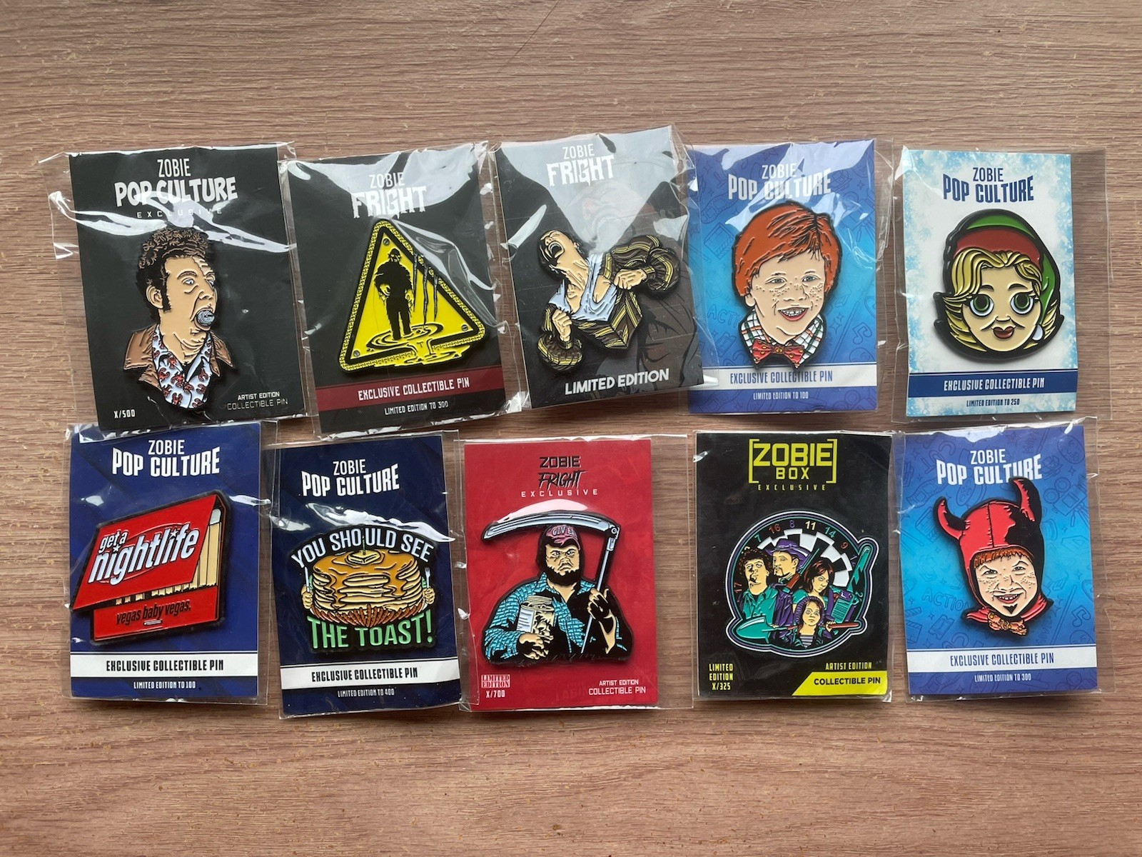 ZOBIE FRIGHT ARTIST EDITION ENAMEL PIN LOT Of 10. RARE ZOBIE FRIGHT ARTIST EDITION ENAMEL PIN LOT Of 10. RARE