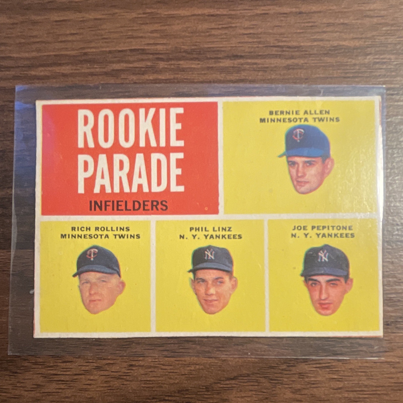 1962 Topps High # #596 Rookie Parade Infielders Allen Rollins Linz Pepitone 1962 Topps High # #596 Rookie Parade Infielders Allen Rollins Linz Pepitone