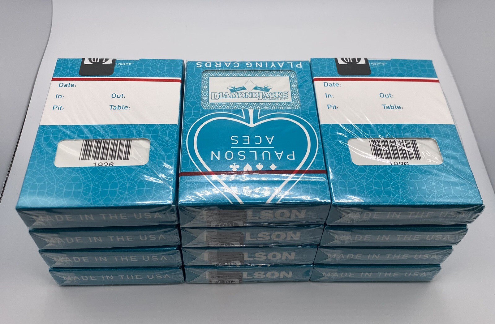 Dozen Paulson Playing Cards NEW Diamond Jacks Casino (12 Decks) - Teal Dozen Paulson Playing Cards NEW Diamond Jacks Casino (12 Decks) - Teal