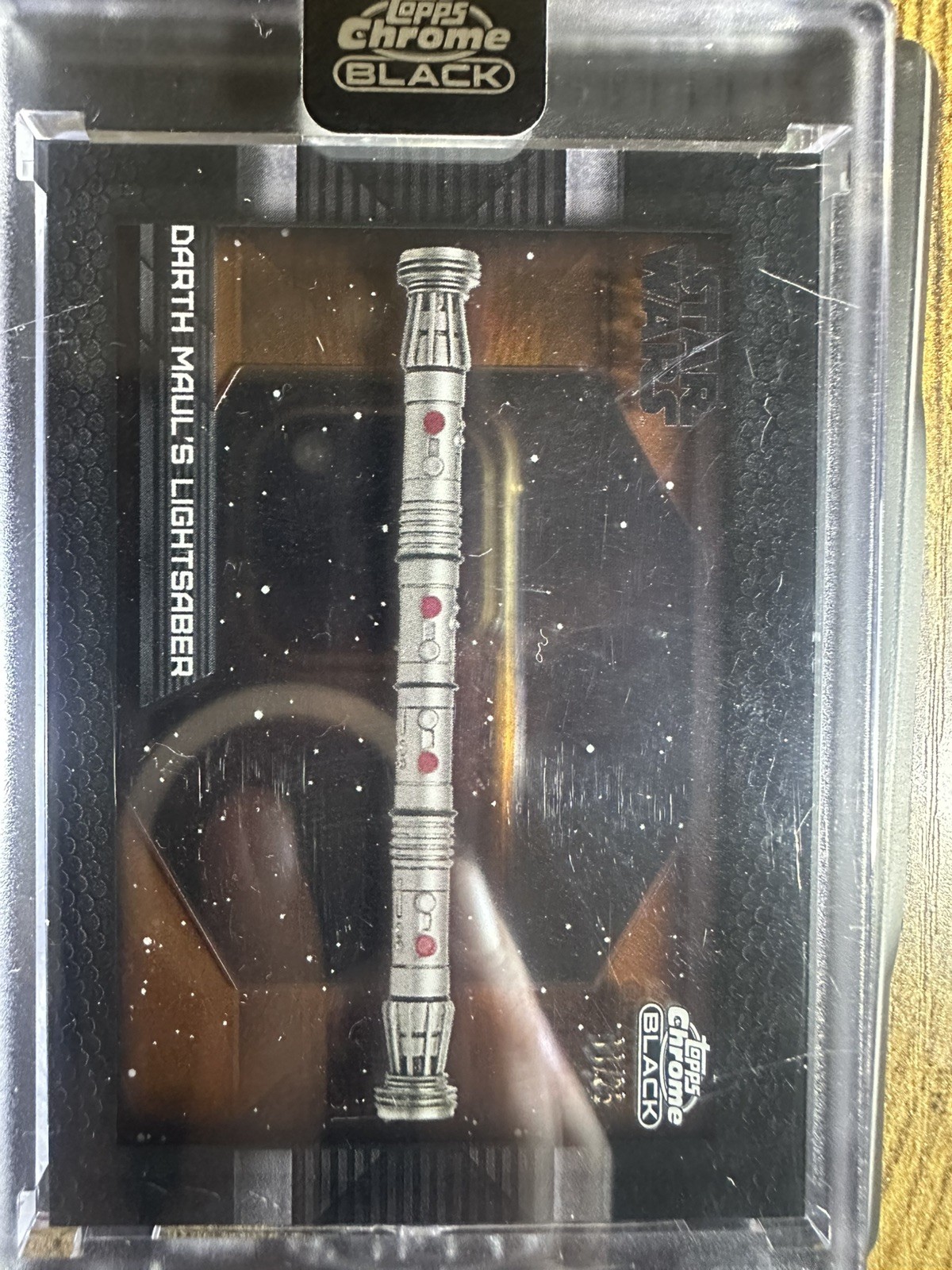 Darth Maul's Lightsaber Topps Chrome Black 11/25 Star Wars
