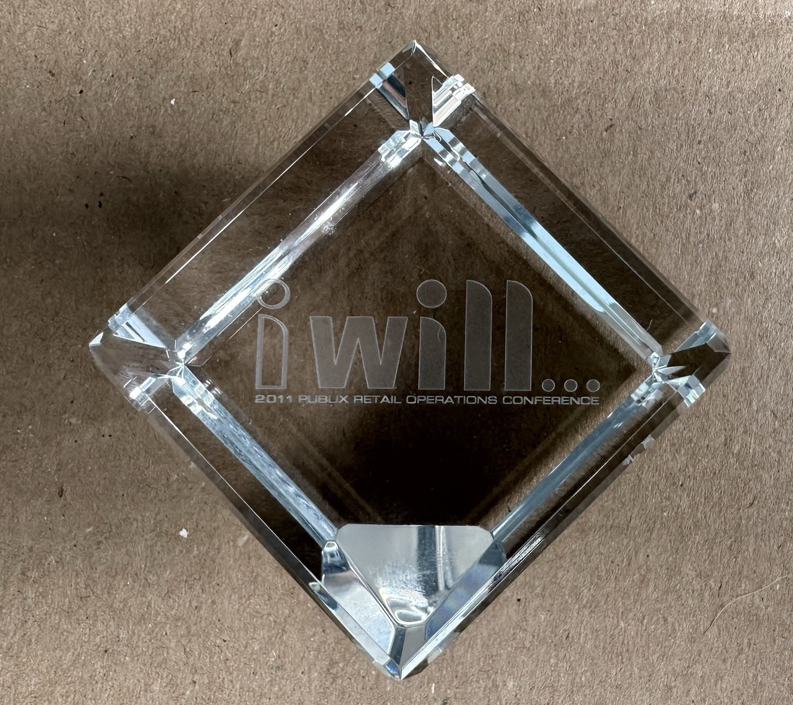 Publix ROC (i Will) 2011 Retail Operations Conference Paperweight Cube Publix ROC (i Will) 2011 Retail Operations Conference Paperweight Cube