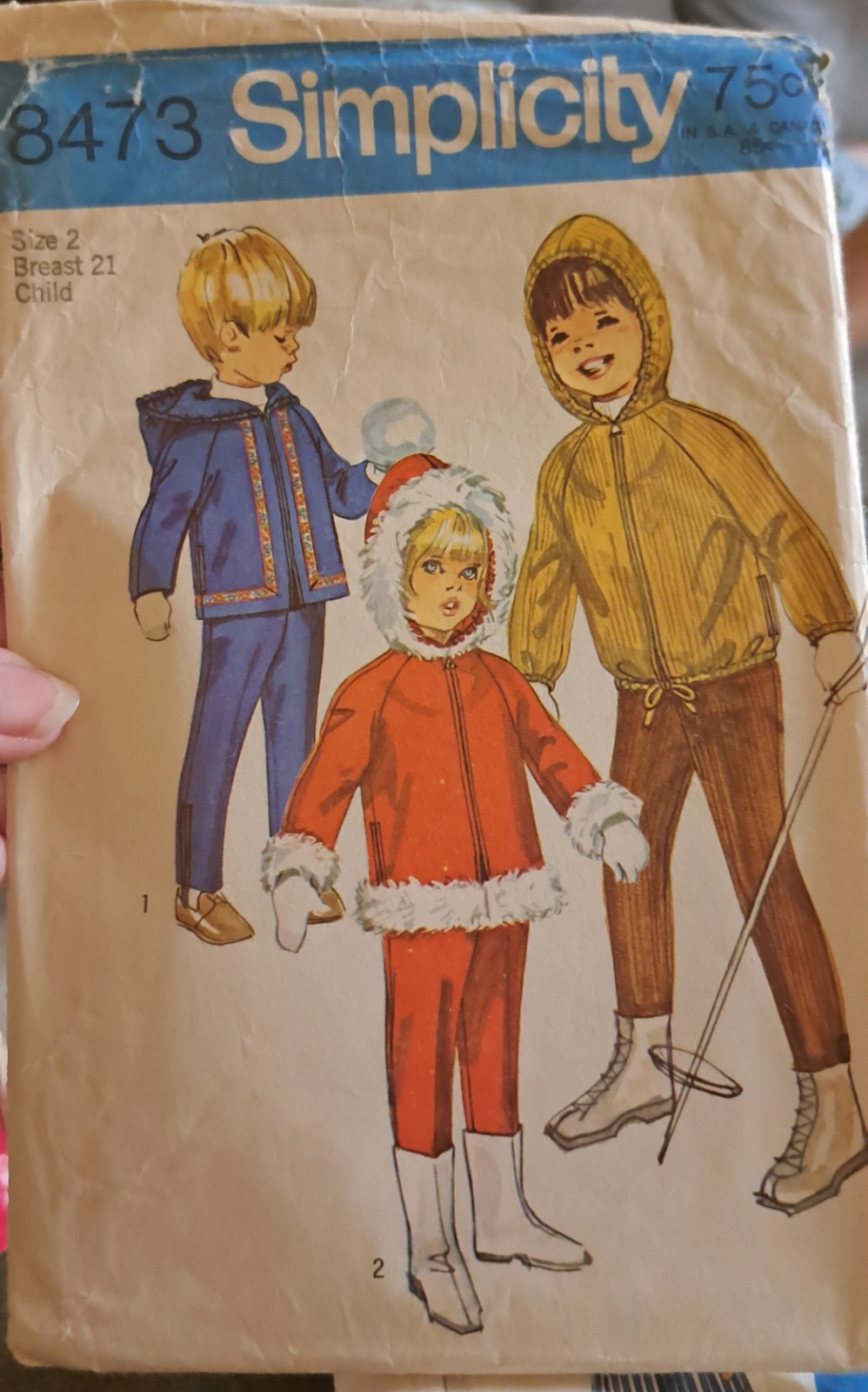 Simplicity Sewing Pattern 8473 Hooded JACKET Snow Pants size 2 Cut Simplicity Sewing Pattern 8473 Hooded JACKET Snow Pants size 2 Cut