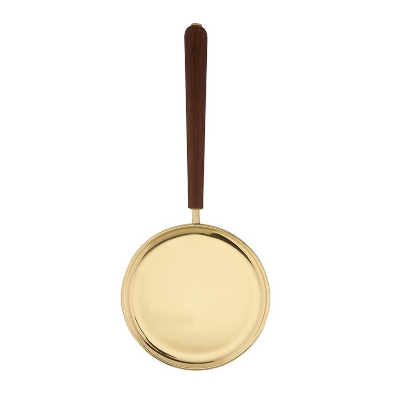 Religious Brass Paten with Straight Handle Brass Wood Church Communion Accessory Religious Brass Paten with Straight Handle Brass Wood Church Communion Accessory