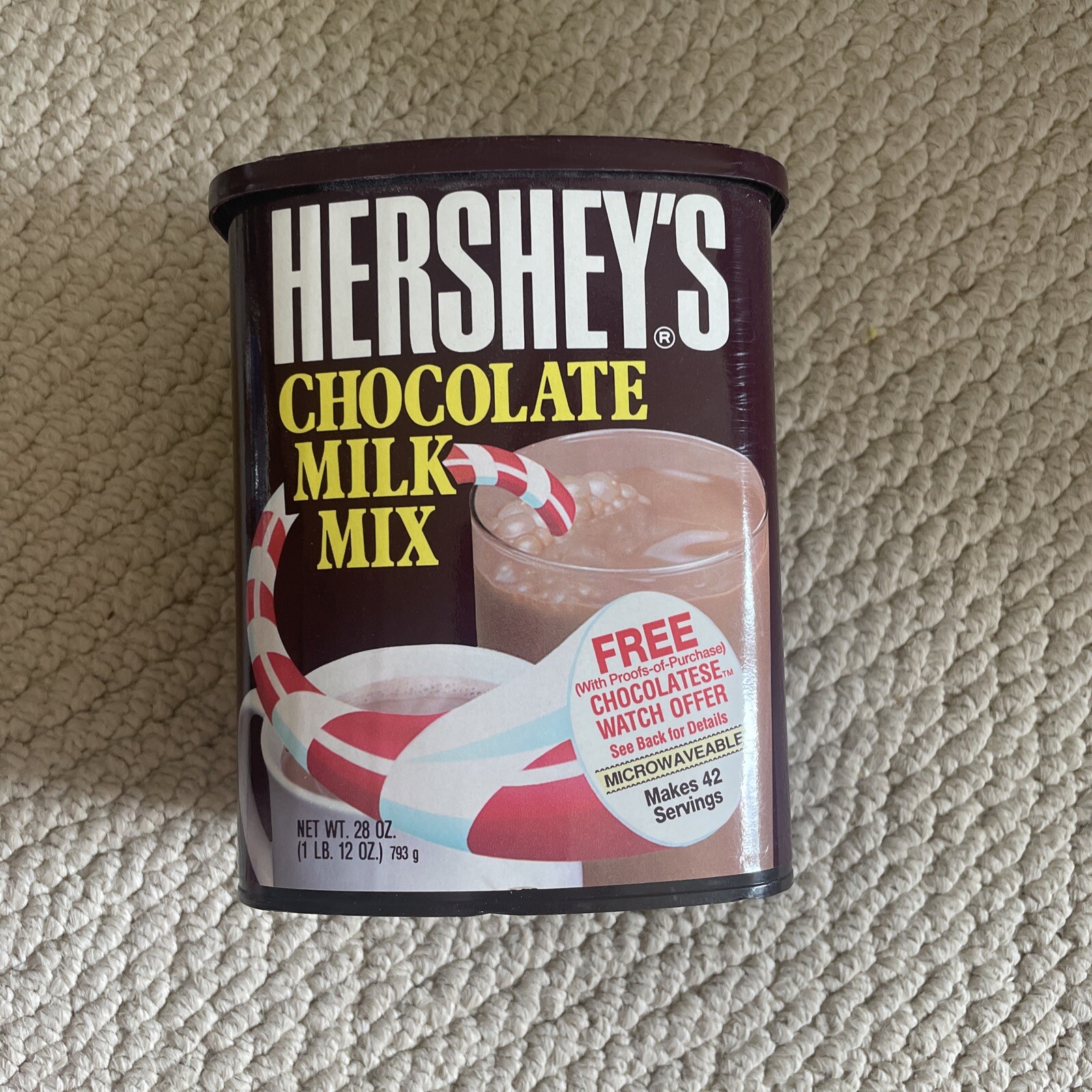 Vintage 1994 Hershey’s Chocolate Milk Mix, 28 Oz, Mostly Full