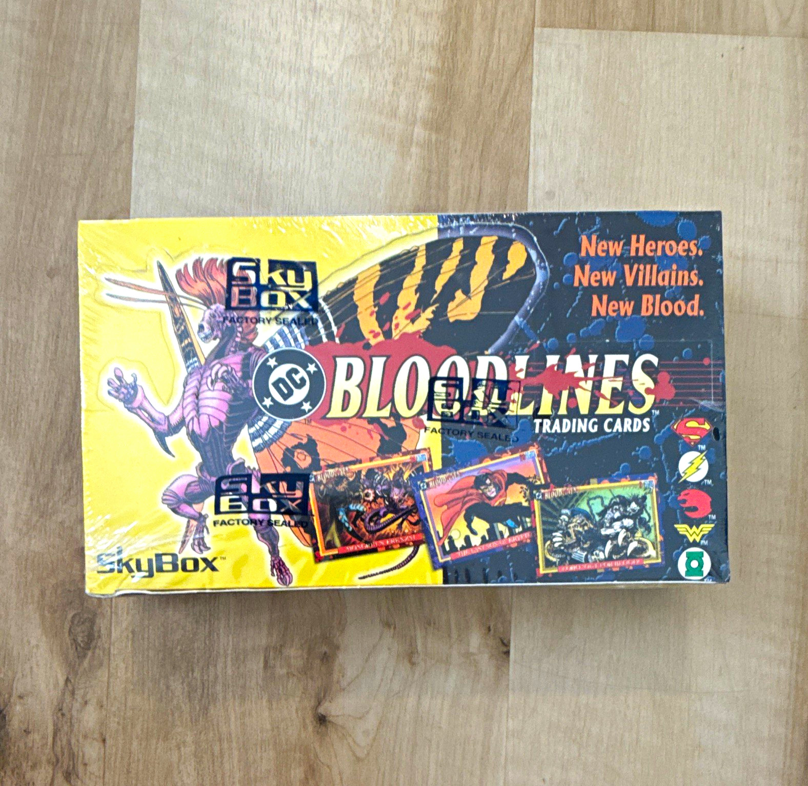 SkyBox DC Bloodlines Trading Cards Factory Sealed Box 36 Packs 288 Cards 1993 SkyBox DC Bloodlines Trading Cards Factory Sealed Box 36 Packs 288 Cards 1993