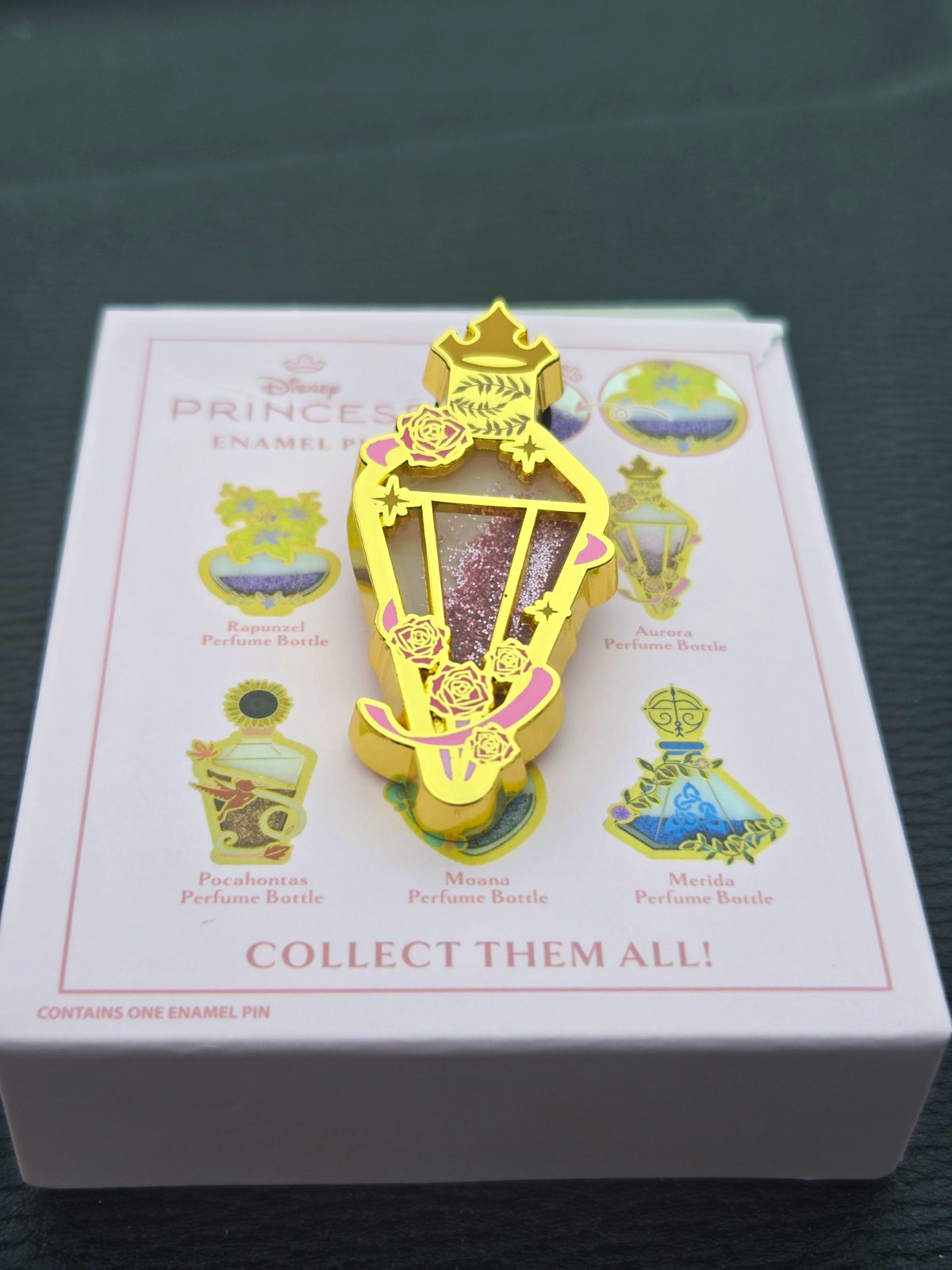 Disney Princess Perfume Bottle Glitter Enamel Pin - Aurora Disney Princess Perfume Bottle Glitter Enamel Pin - Aurora