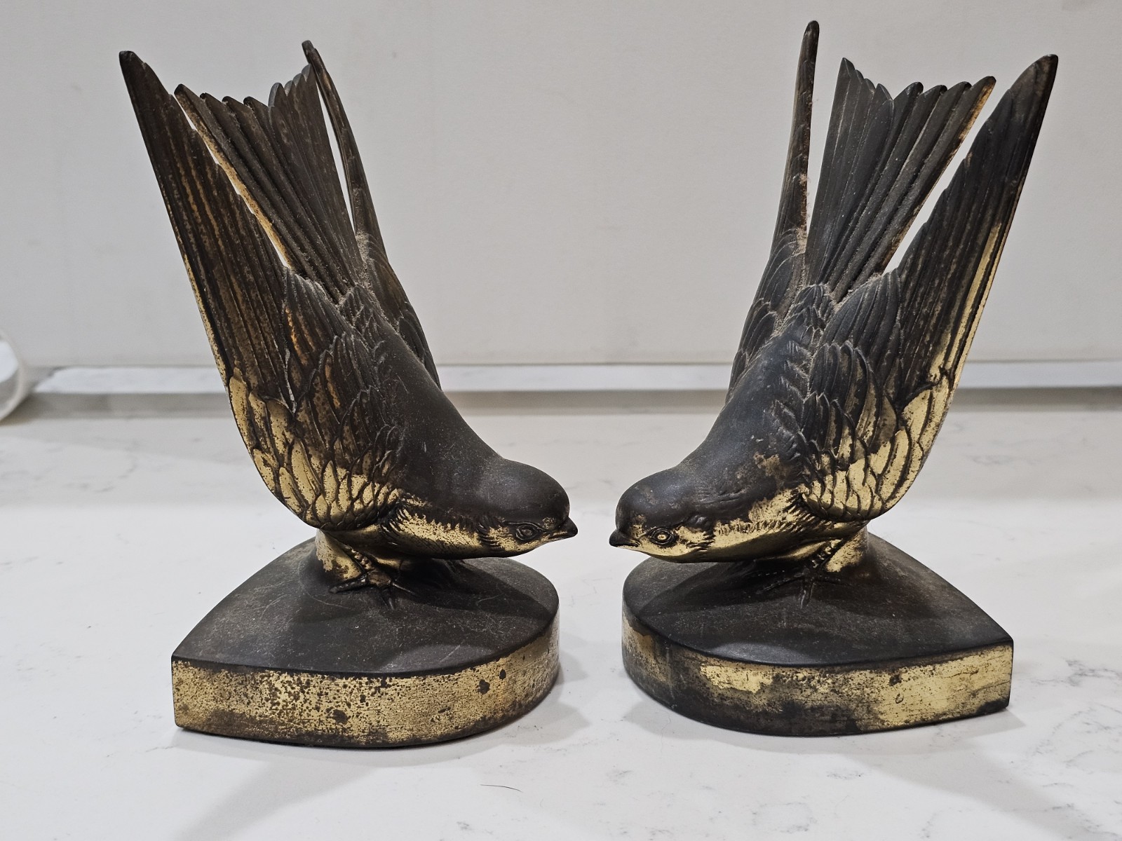Vtg Swallow Bookends Sculptural Bird Bookend Pair Heavy Cast Metal Mid Century Vtg Swallow Bookends Sculptural Bird Bookend Pair Heavy Cast Metal Mid Century