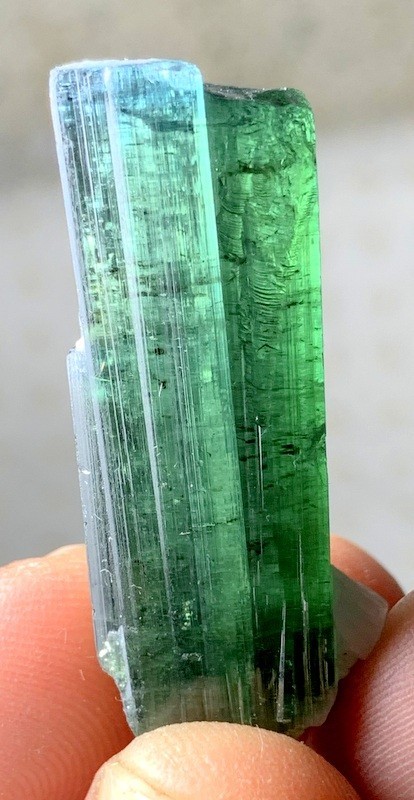 60 Carats blue Cap Tourmaline Crystal Specimen from Afghanistan
