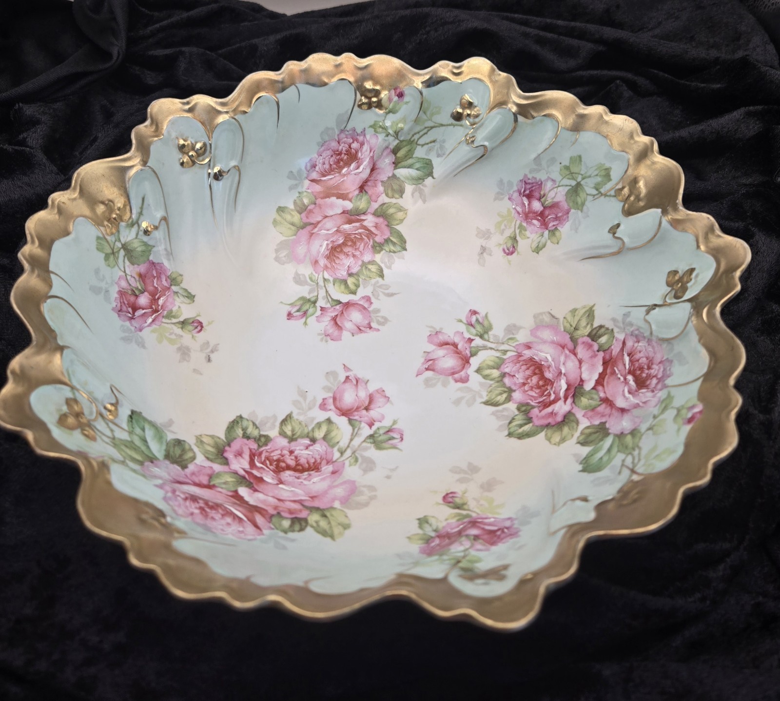 Antique Austrian Porcelain Bowl Moritz Zdekauer Victorian Era B#33 Antique Austrian Porcelain Bowl Moritz Zdekauer Victorian Era B#33