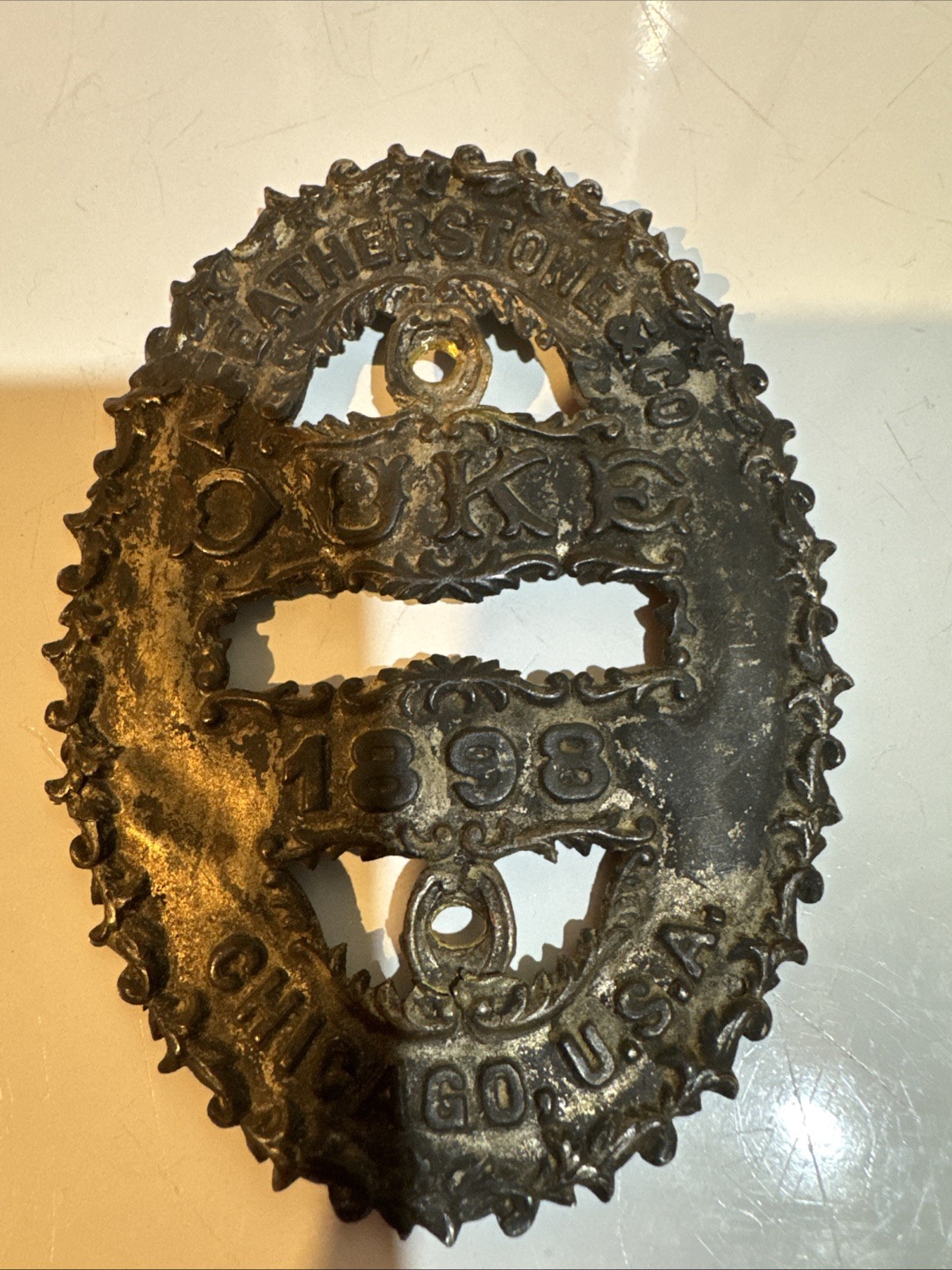 Vintage Antique A.F. Featherstone Bicycle Badge 1898 Vintage Antique A.F. Featherstone Bicycle Badge 1898