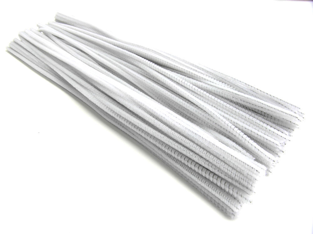 New 300pc 12" White Long Chenille (Pipe & Gun Cleaner) 6mm Stems New 300pc 12" White Long Chenille (Pipe & Gun Cleaner) 6mm Stems