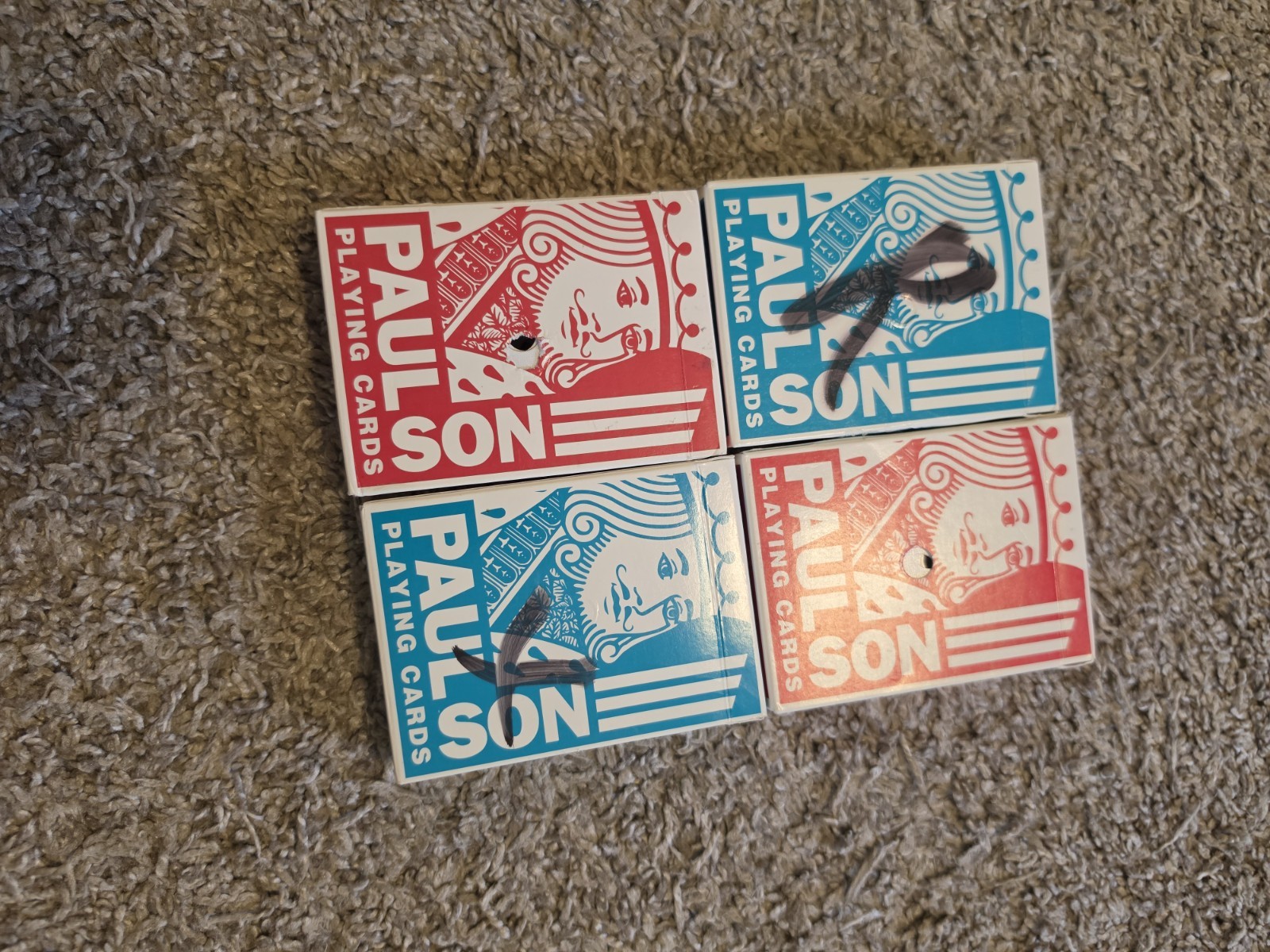 Vintage Paul-Son Gaming Supplies Las Vegas Canceled Playing Cards - 4 Deck... Vintage Paul-Son Gaming Supplies Las Vegas Canceled Playing Cards - 4 Deck...
