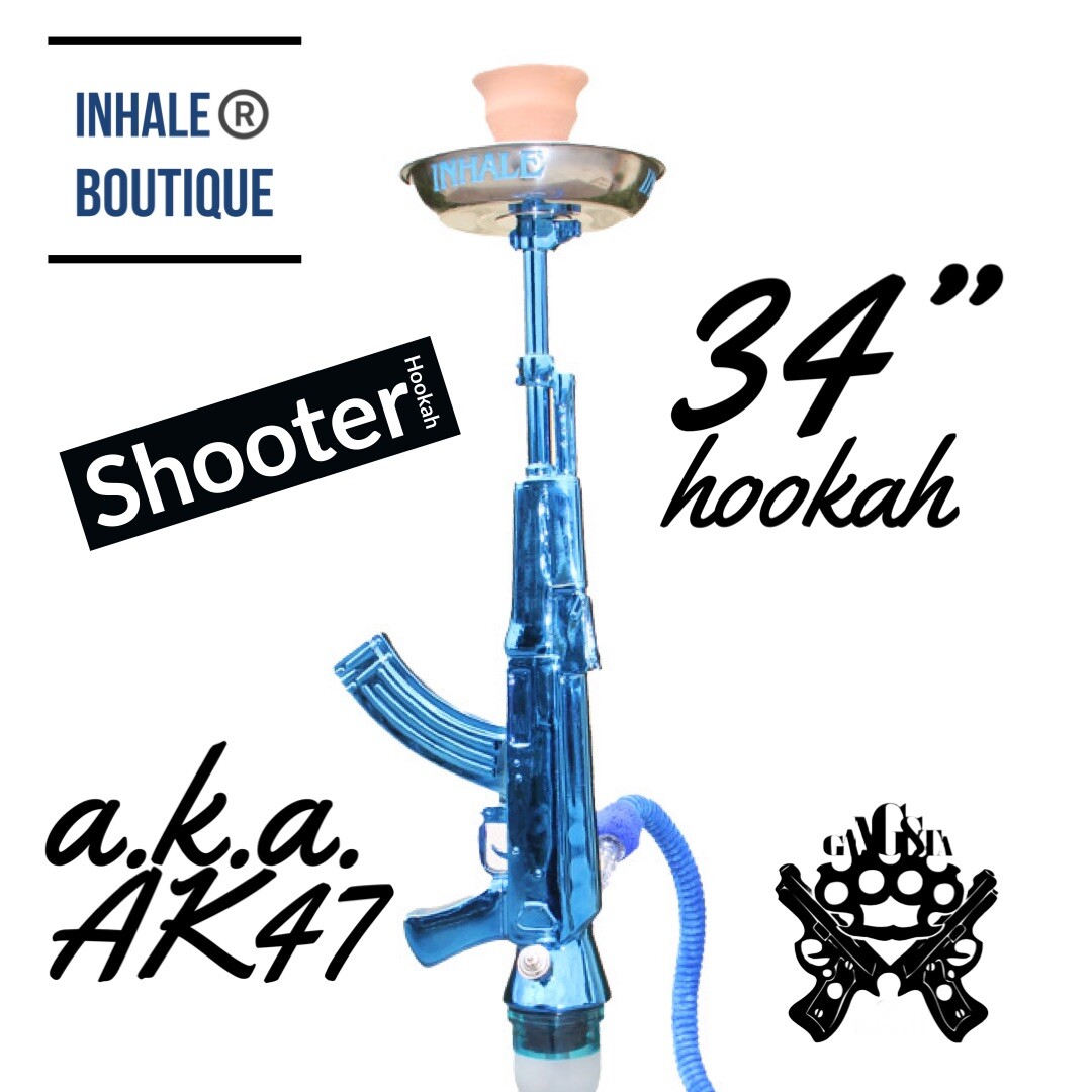 Collectible Aqua Hookah/ Gun Hookah SHOOTER aka AK47 Shape/ Washable Hose Collectible Aqua Hookah/ Gun Hookah SHOOTER aka AK47 Shape/ Washable Hose