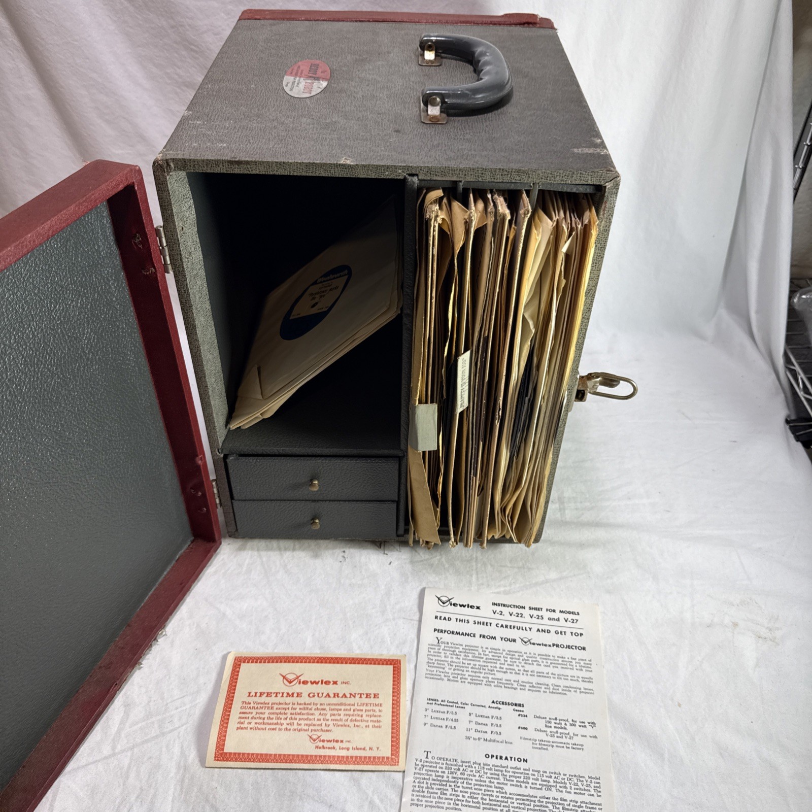 vintage f.w. woolworth co. Employee Training Film Audio Vinyl Reddy Robot Case 