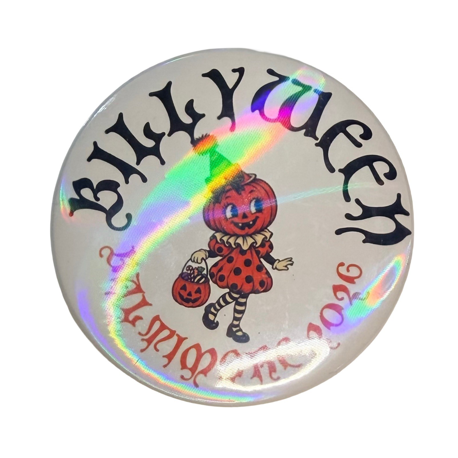 One Billy Strings Billyween Holographic Button Pin - Baltimore 2026 BMFS
